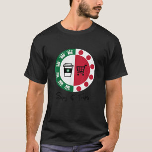 Camiseta Sips e Trips tomam café e compram viagens