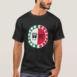 Camiseta Sips E Viagens De Café E Viagens De Compro