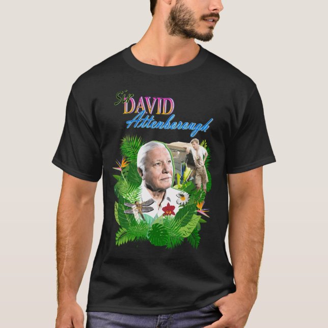 Camiseta Sir David Attenborough - Flower (Frente)