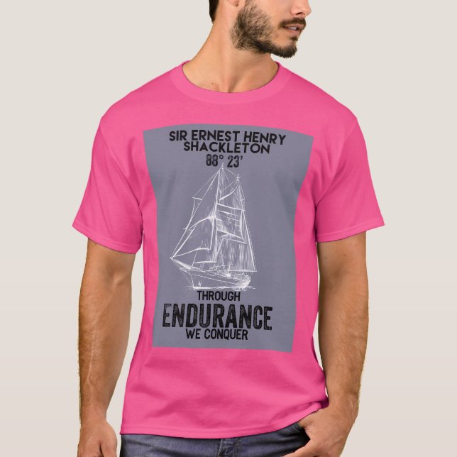 Camiseta Sir Ernest Shackleton - Através da Resistência Con (Frente)
