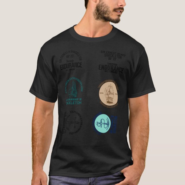 Camiseta Sir Ernest Shackleton - Autocolante (Frente)