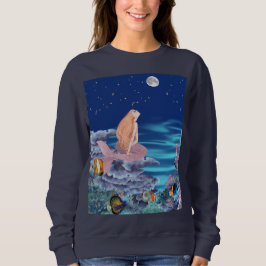 Camiseta sirena mirando la luna