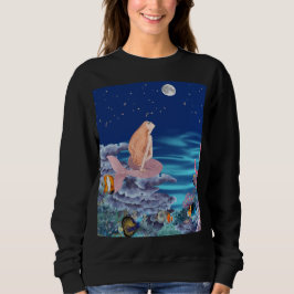 Camiseta sirena mirando la luna
