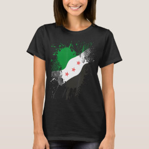 Camiseta Síria: Revolução Verde Bandeira Síria Livre Síria