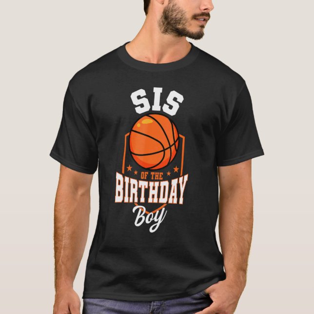 Camiseta "Sis Of The Birthday Boy Basball Theme" - Parte De (Frente)