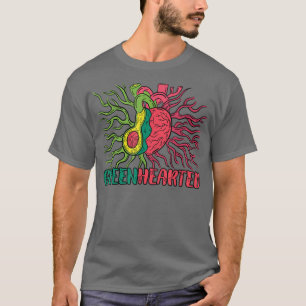 Camiseta Sistema Cardíaco Avocado Verde Vegan