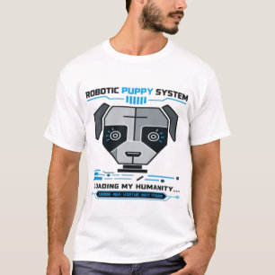 Camiseta Sistema de Cachorro Robótico Erro 404 Cão Cibernét