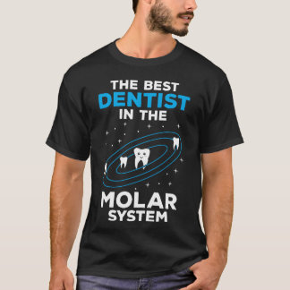 Camiseta Sistema de Molar Dentista Diversão Dentes Brancos