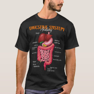 Camiseta Sistema Digestivo Engraçado Anatomia Biologia Anat