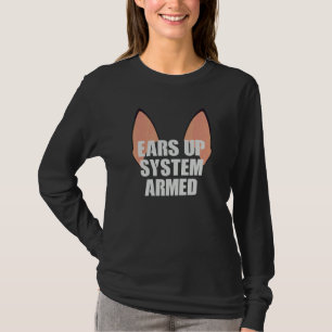 Camiseta Sistema Ears Up Armado Pastor Alemão Gsd