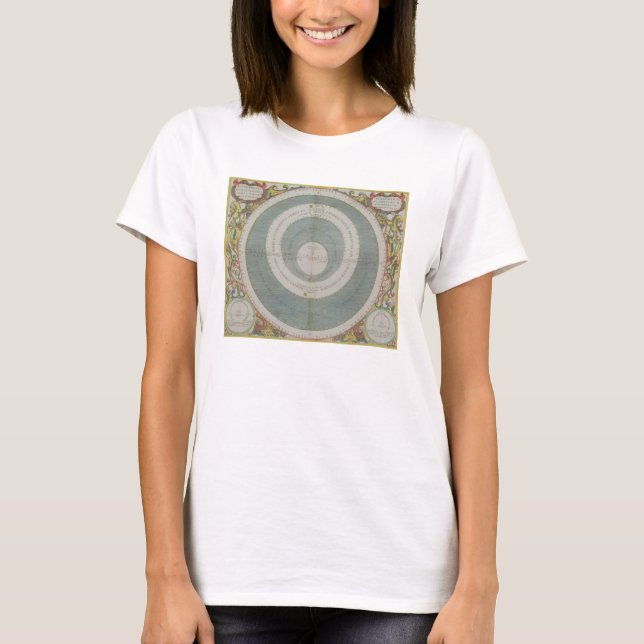 Camiseta Sistema Ptolemático, do 'Atlas Celestial', ou (Frente)