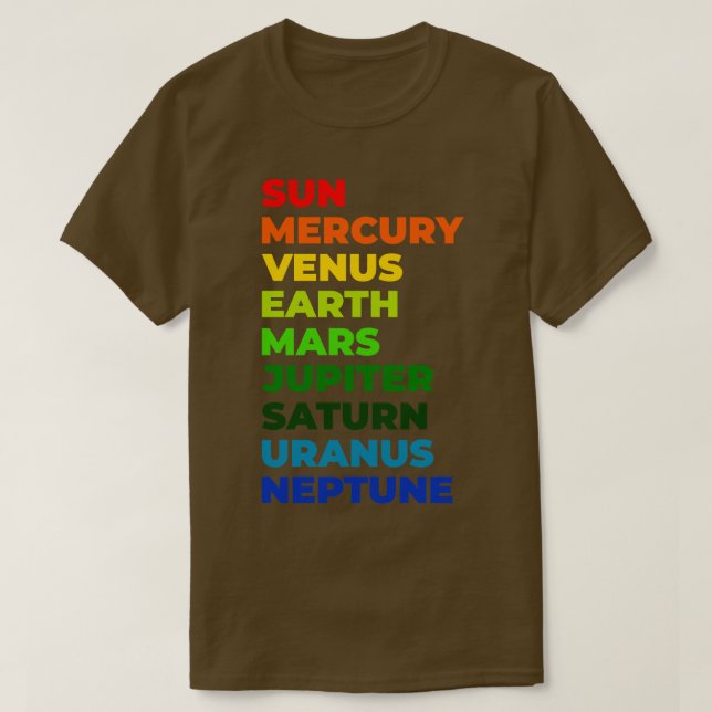 Camiseta Sistema solar (Frente do Design)