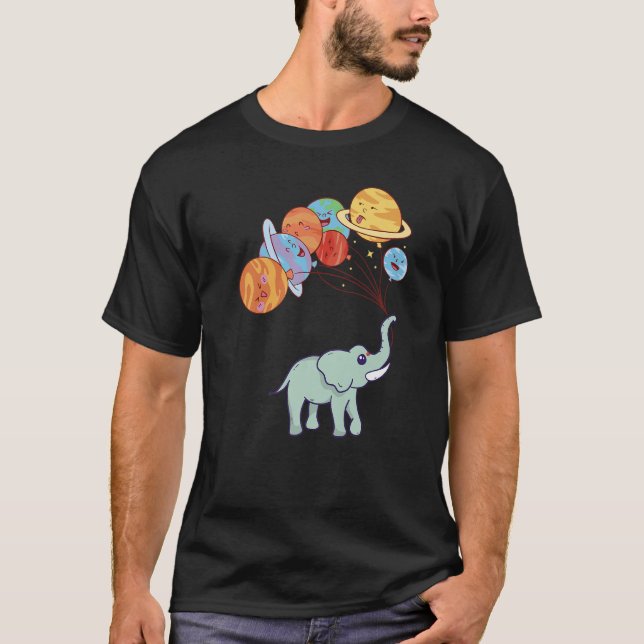Camiseta Sistema Solar Aerospace Planetas Elepher Espacial (Frente)