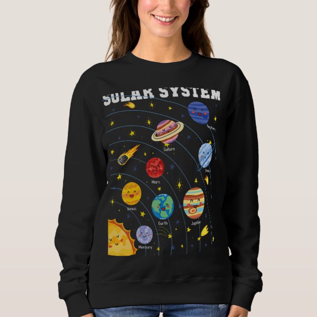 Camiseta Sistema Solar Astronomia Espacial Matchi (Frente)