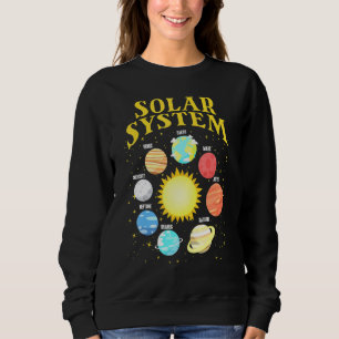 Camiseta Sistema Solar Com Planetas Espaciais Científicos 1