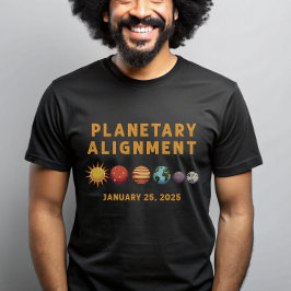Camiseta Sistema Solar Espacial de Alinhamento Planetário 2