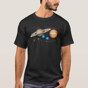 Camiseta Sistema Solar legal para Homens Mulheres Crianças