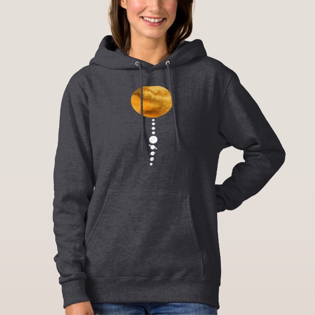 Camiseta Sistema solar mínimo (Frente)