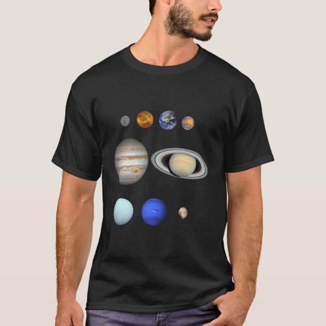 Camiseta Sistema Solar Planeta (Frente)