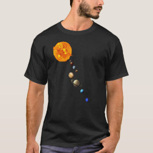 Camiseta Sistema Solar Planetas Espaciais Realistas Educati