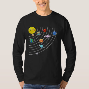 Camiseta Sistemas Solares Coloridos Planetas Espaciais Real