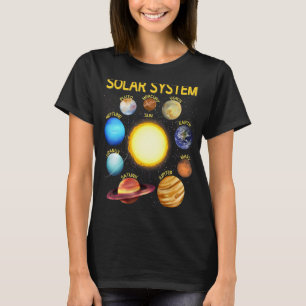 Camiseta Sistemas Solares Planetas Espaciais Realistas Meni