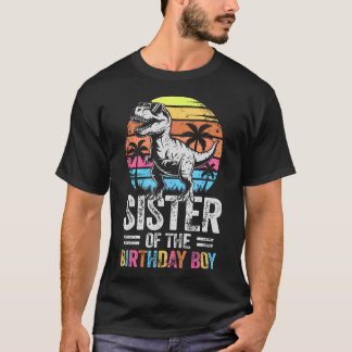 Camiseta Sister Of The Birthday Party Dinosaur
