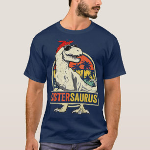Camiseta Sistersaurus T Rex Dinosaur Sister Surus Família M