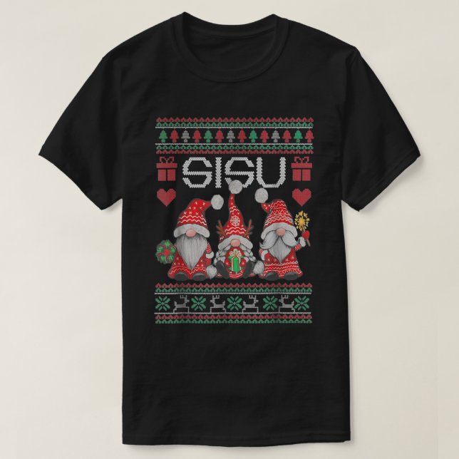 CAMISETA SISU FINLANDÊS GNOMES NATAL PADRÃO (Frente do Design)
