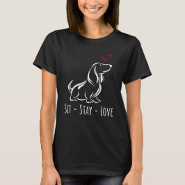 Camiseta Sit-Stay-Love Basset Hound