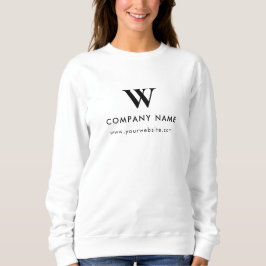 Camiseta Site de Monograma de Texto Personalizado Branco