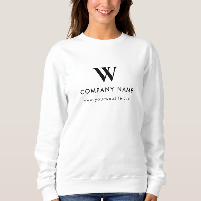 Camiseta Site de Monograma de Texto Personalizado Branco (Frente)