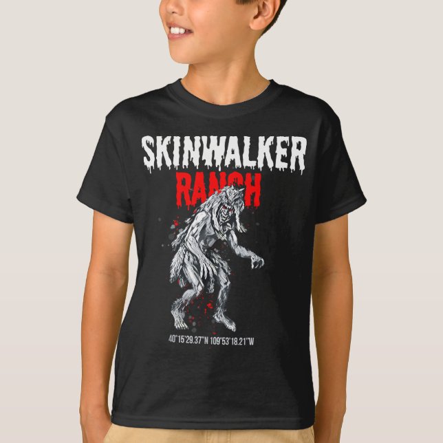 Camiseta Site Skinwalker Ranch para OVNI Paranormal e Yeti (Frente)