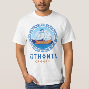 Camiseta Sithonia, Design de navio grego Grécia