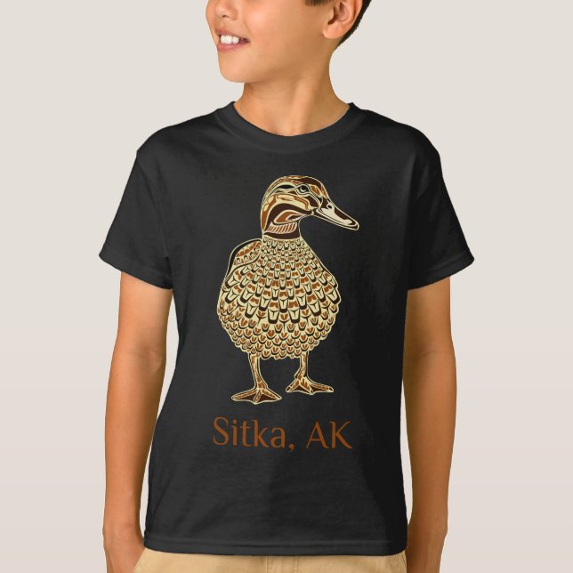 Camiseta Sitka Alaska Mallard Duck Bird Lover Nativo Americ (Frente)
