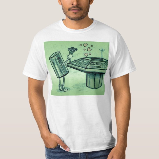 Camiseta Sittin do rotor & do console em uma árvore. (Frente)