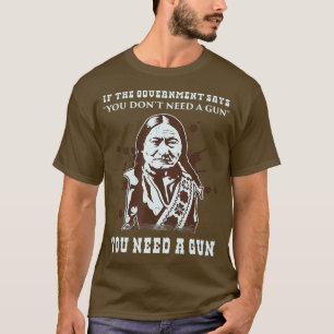 Camiseta Sitting Bull segundo Segunda Emenda Pro Proprietár