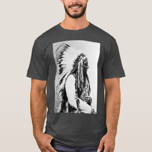 Camiseta Sitting Bull Vintage Foto Nativa Americana
