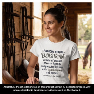 Camiseta Situação financeira Cavaleiro engraçado humor de c
