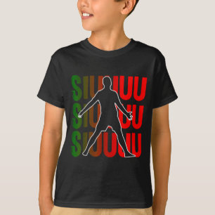 Camiseta Siuuu Futebol Engraçado Futebol Meninos Homens Mul