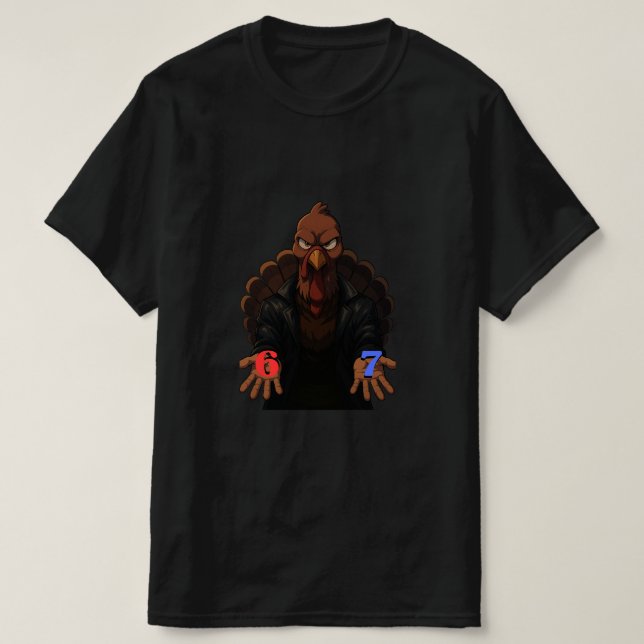 Camiseta  Six 7 Turkey Meme Funny for  Friendsgiving (Frente do Design)
