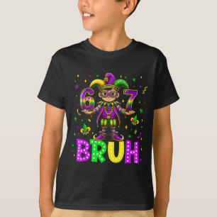 Camiseta Six Seven 67 Bruh Feliz Mardi Gras Leprechaun Fleu