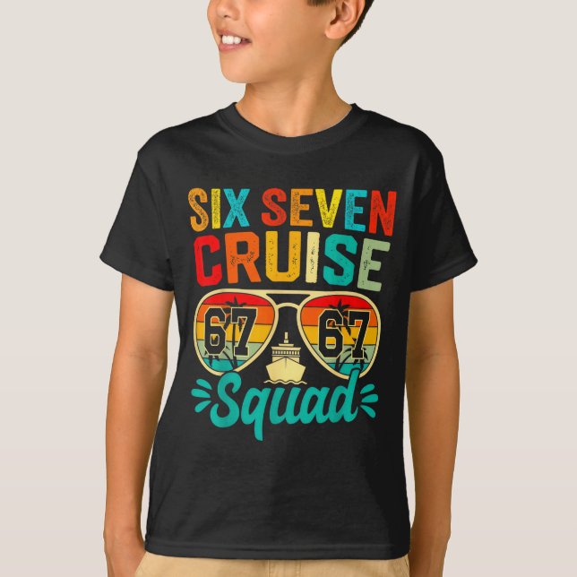 Camiseta Six Seven 67 Cruise Squad 2025 Funny Kids Cruise M (Frente)
