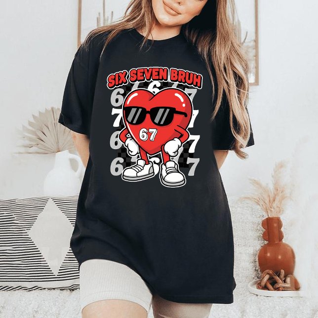 Camiseta Six Seven 67 Meme Cool Valentine’s for Teens (Criador carregado)