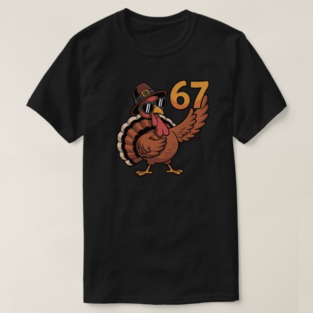 Camiseta Six Seven 67 Thanksgiving – Retro 1967 Fall Harves (Frente do Design)