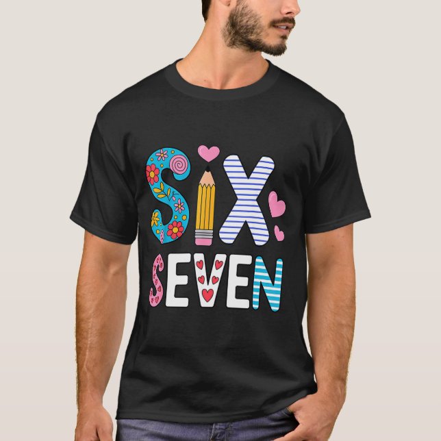 Camiseta Six Seven 6 7 Meme Teacher  (Frente)