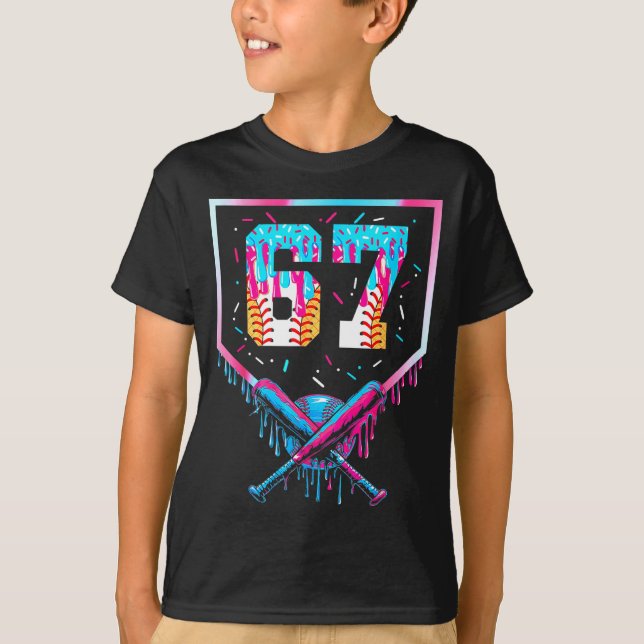 Camiseta Six Seven Baseball Ice Cream Drip Cool 67 Gen Alph (Frente)