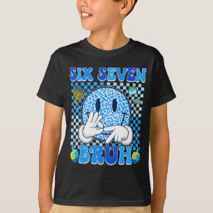 Camiseta Six Seven Bruh 67 Meme Luzes de Hanukkah Jewi-shir