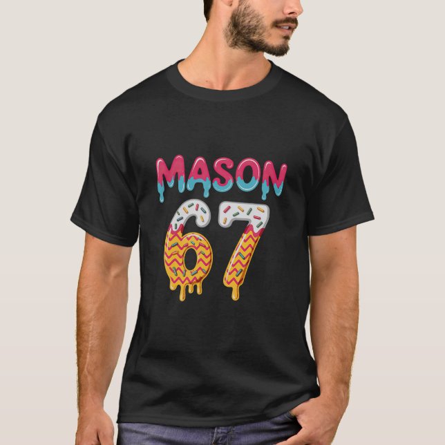 Camiseta Six Seven Ice Cream Drip 67 Mason Meme  (Frente)