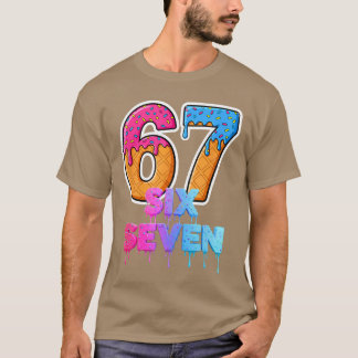 Camiseta Six Seven Ice Cream Drip Gen Alpha Slang 6 7 Trend